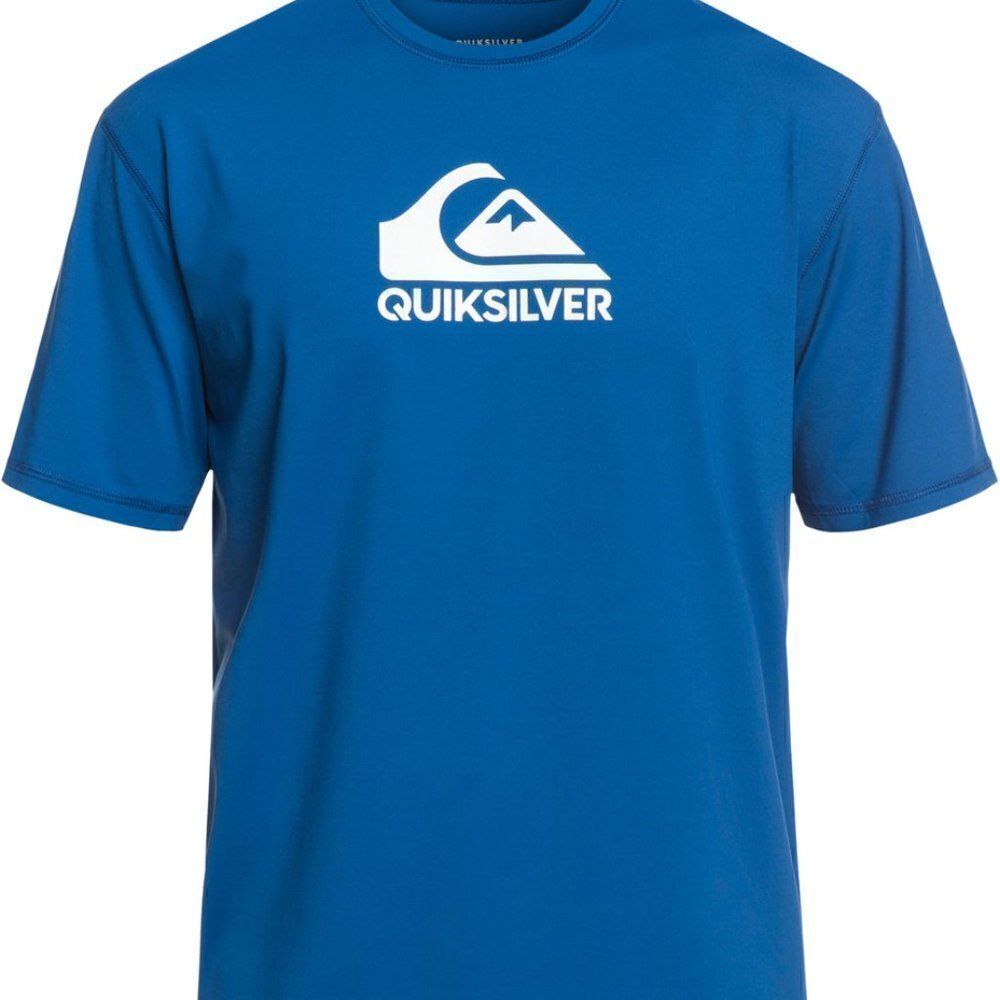 Quiksilver Blue Solid Streak Short Sleeve Tee